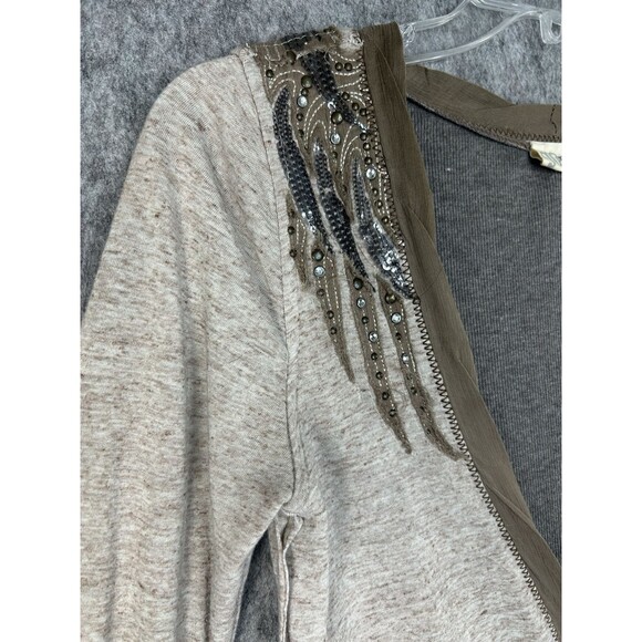Miss Me Cardigan Sweater Angel Wings Embellished Sequins Beads Boho Y2K - Picture 3 of 12